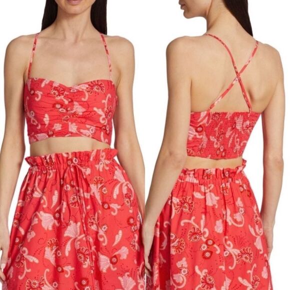 A.L.C NWT Arit Floral Cotton crop top in Calla Multi Size 2 MRSP $295 - Picture 3 of 8